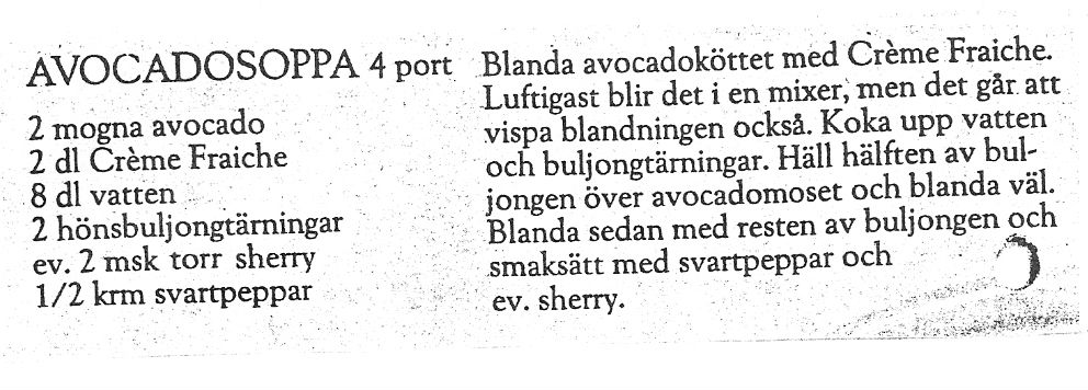 Avokadosoppa
