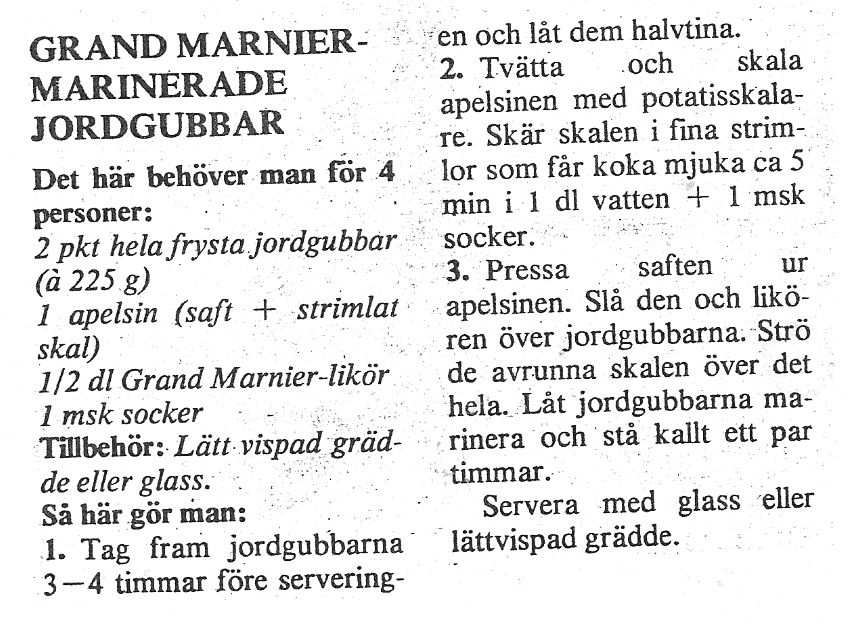 Grand Marnier jordgubbar