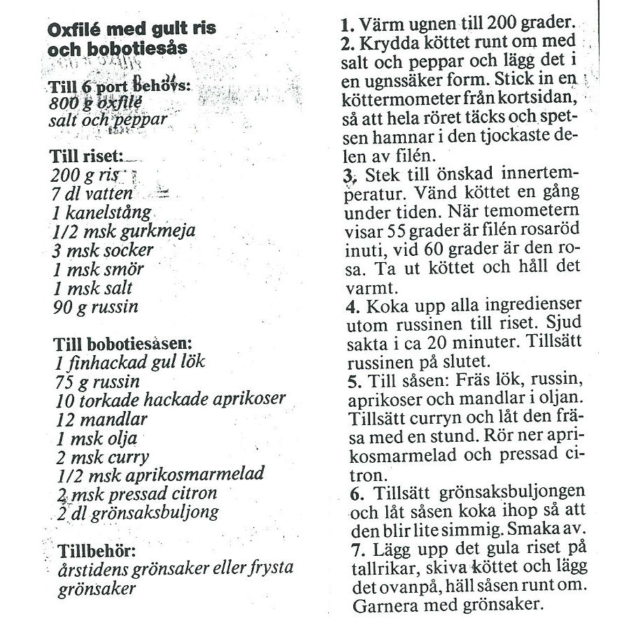Oxfile med gult ris