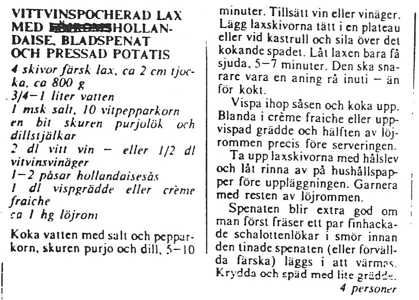 Vittvinspocherad lax