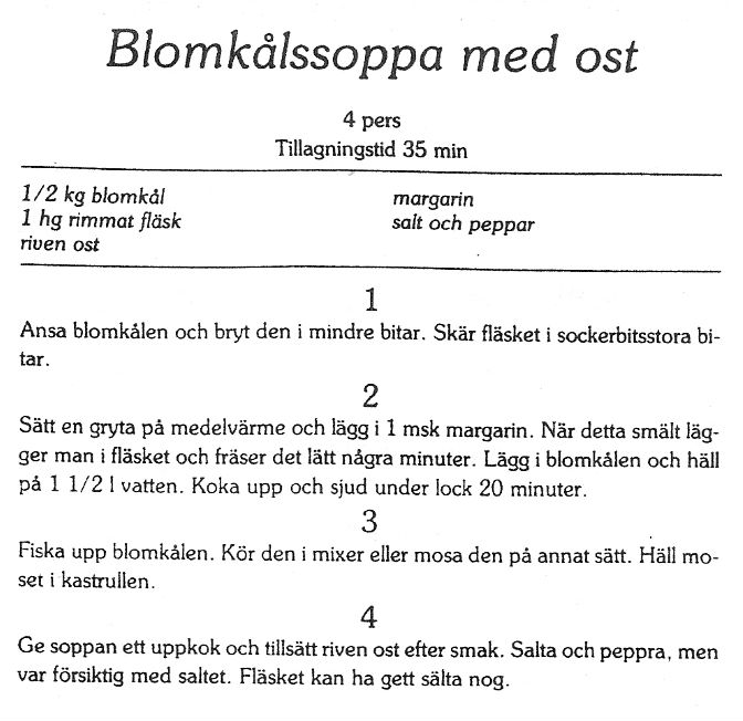 blomkålssoppa