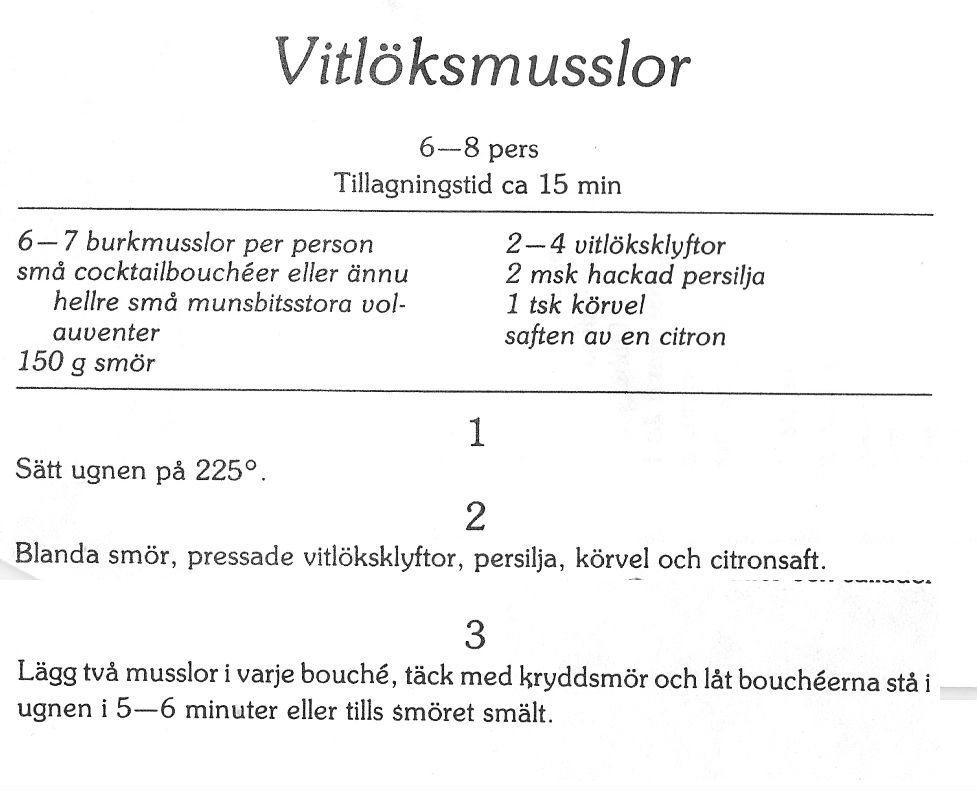 Vitlöksmusslor